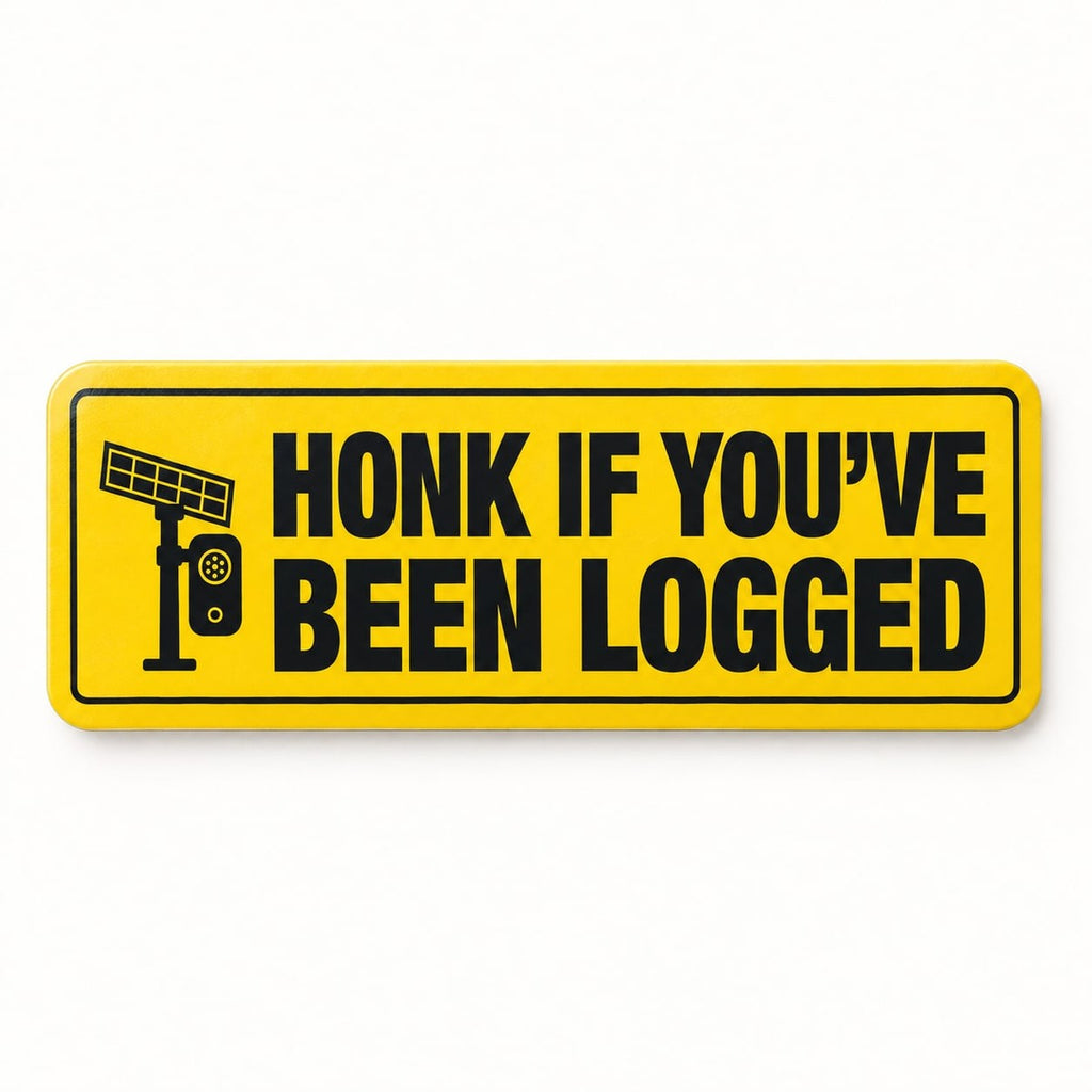 Honk If You've Been Logged Car Magnet, the magnet straight-on