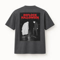 Deflock Halloween Part II Tee in Dark Heather, back of the shirt