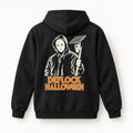 Deflock Halloween Part I Hoodie in Black, back of the hoodie