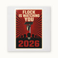 Flock Is Watching You Sticker, the sticker on its backing sheet