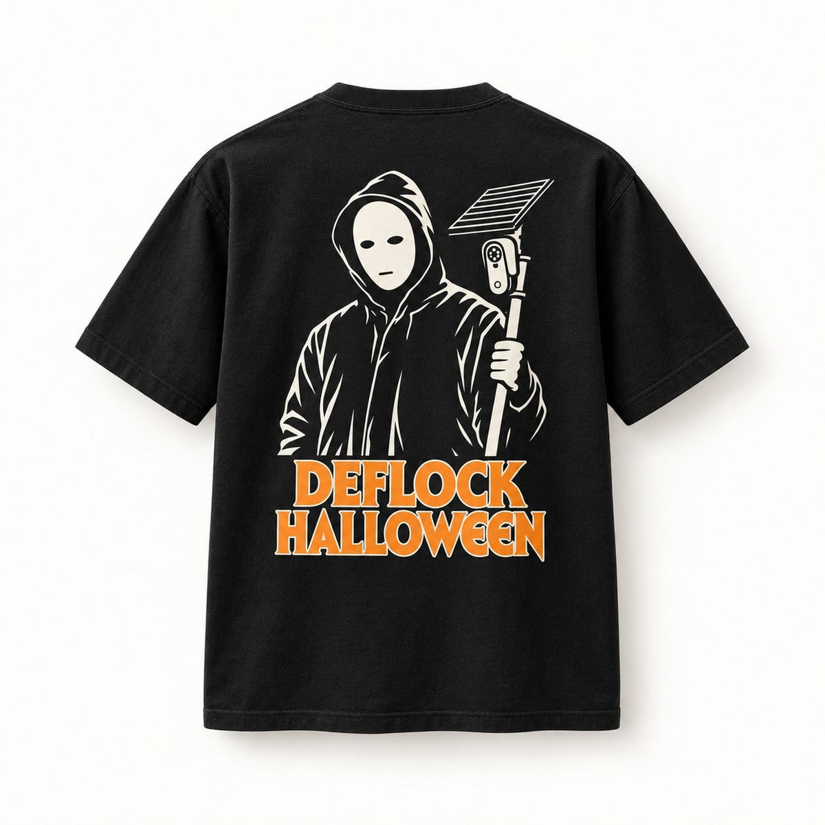 Deflock Halloween Part I Tee in Black, back of the shirt