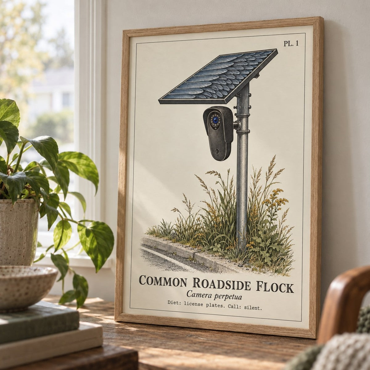 Common Roadside Flock Field Guide Poster, in use